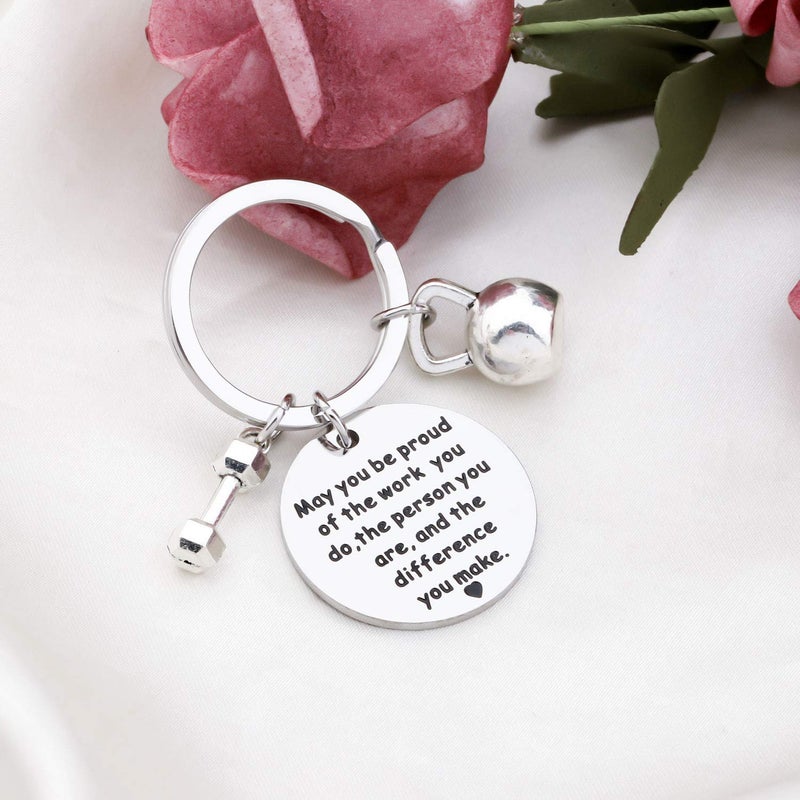 SEIRAA Fitness Trainer Gift May You be Proud of the Work You Do the Difference You Make Keychain (Fitness keychain) - Image 3